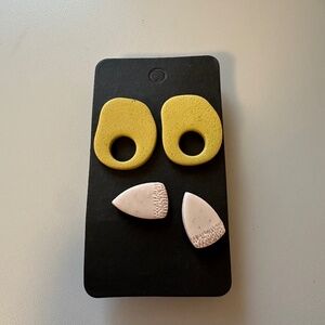 New Boho Polymer Clay Stud Handmade Earrings